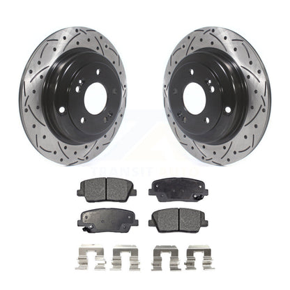 Kit de plaquettes en céramique pour Rotors de frein à disque, fente de perçage pour manteau arrière, pour Hyundai Genesis Coup