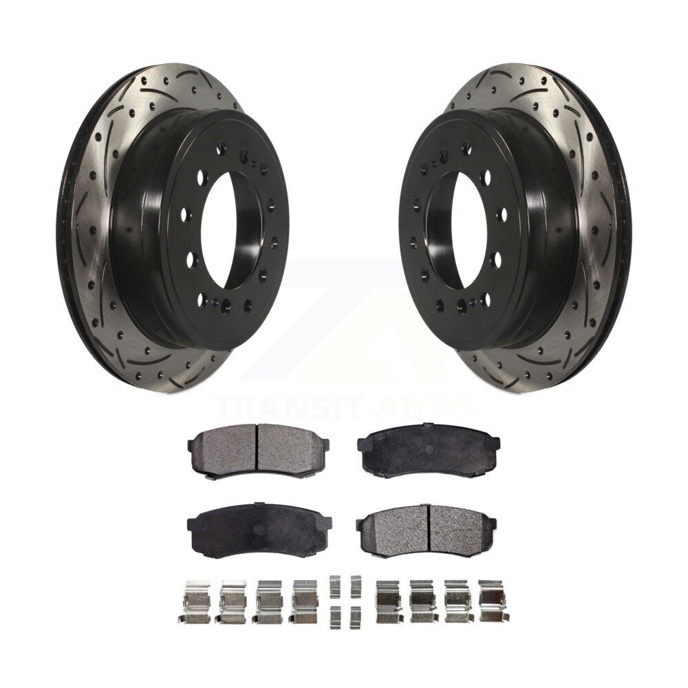 Kit de plaquettes de frein en céramique, Rotors de frein à fente arrière percés pour Toyota 4Runner Lexus GX460 F