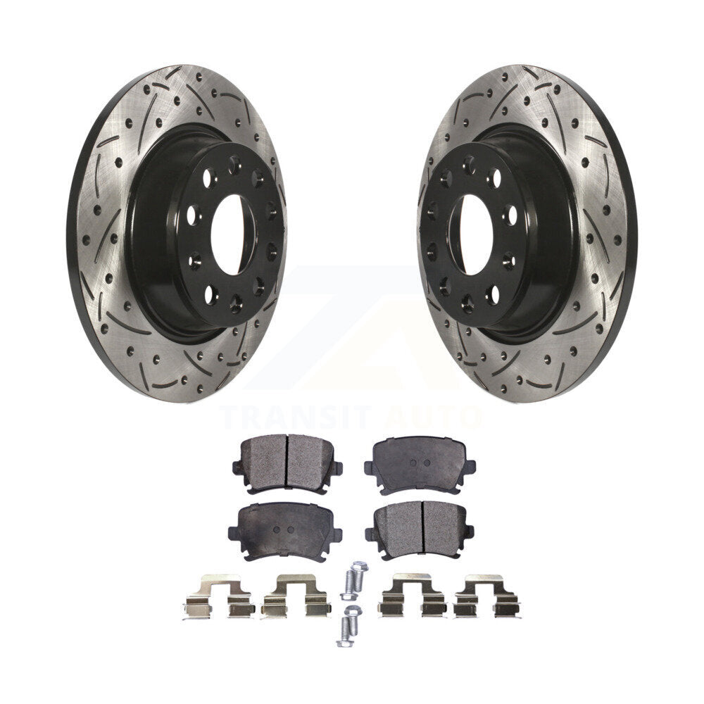 Kit de plaquettes en céramique pour Rotors de frein à fente arrière, pour Volkswagen Tiguan CC Jetta Aud