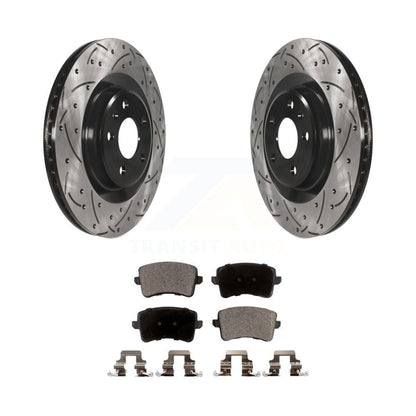Kit de plaquettes en céramique pour Rotors de frein à fente de forage arrière, pour Audi Q5 S4 A4 Quattro S5 SQ5 A
