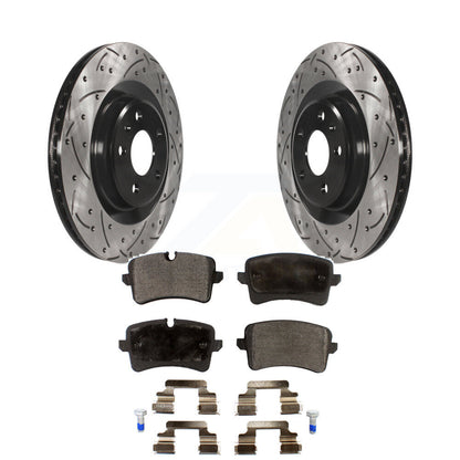 Kit de plaquettes en céramique pour Rotor de frein, fente de perçage arrière, pour Audi Porsche Macan A6 Quattro A