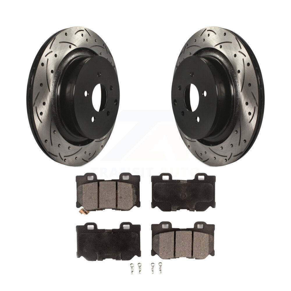 Kit de plaquettes en céramique pour Rotor de frein à fente arrière, pour INFINITI Q50 Q60 M37 FX50 QX7