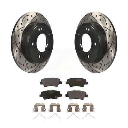 Kit de plaquettes en céramique pour Rotor de frein à fente arrière percée, pour Hyundai Elantra Venue Kia Sou