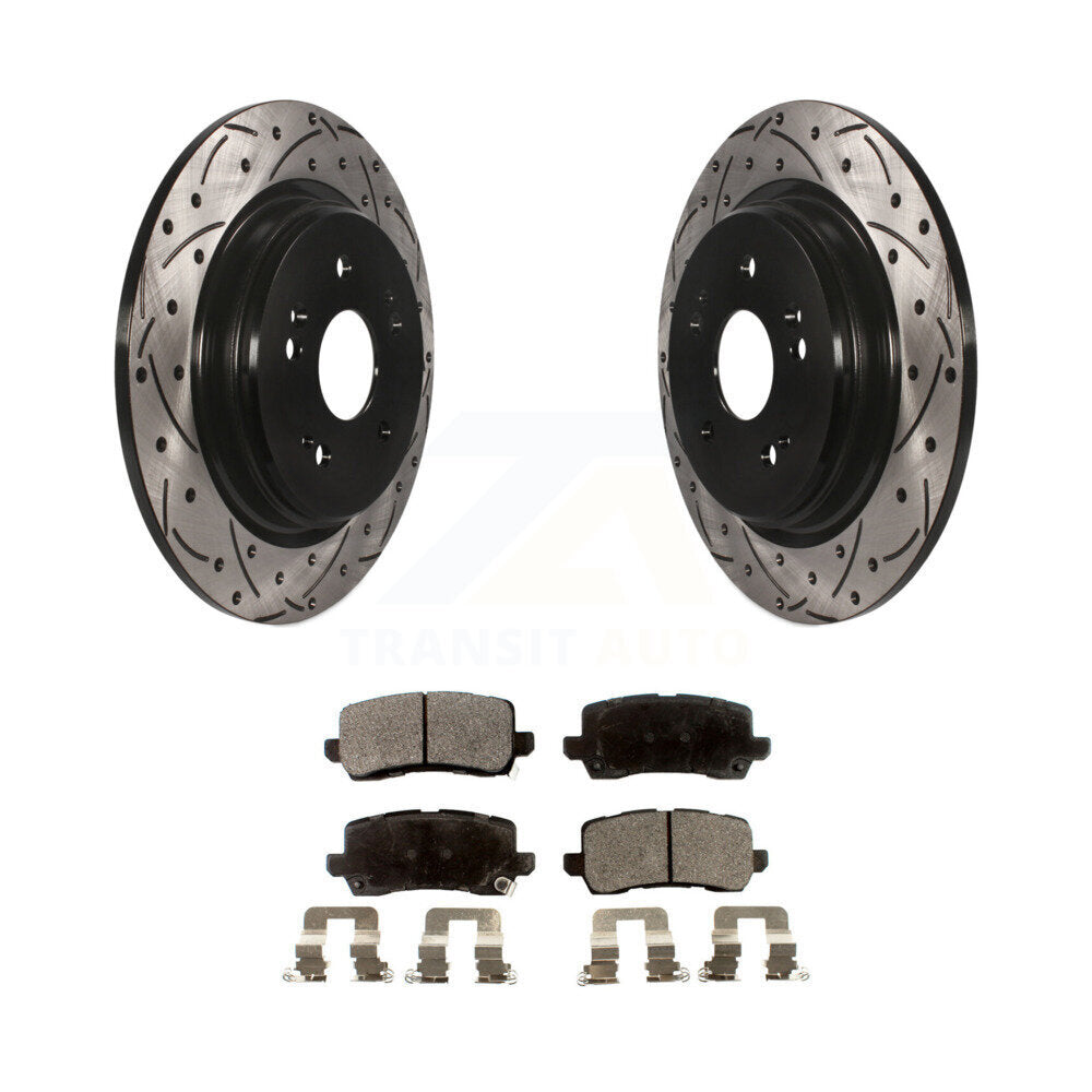 Kit de plaquettes en céramique pour rotors de frein à disque avec fente de perçage arrière pour Acura TL 2015 – 2020