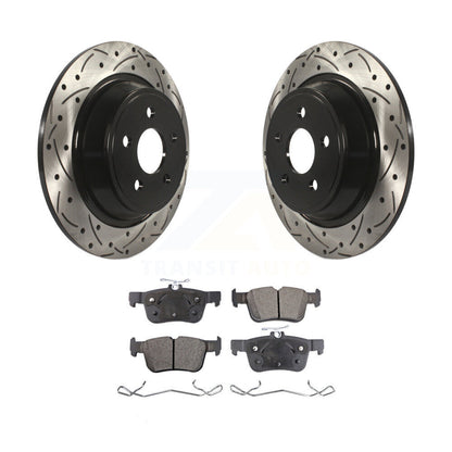 Kit de plaquettes en céramique pour Rotor de frein, fente de perçage arrière, pour Ford Edge Fusion Lincoln MKX MK