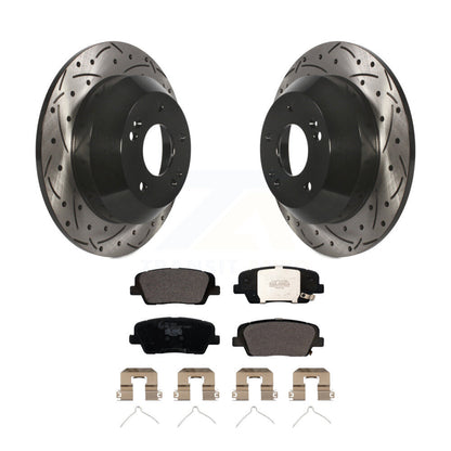 Kit de plaquettes en céramique pour Rotors de frein à fente de forage arrière, pour Kia Sorento Hyundai Santa Fe X