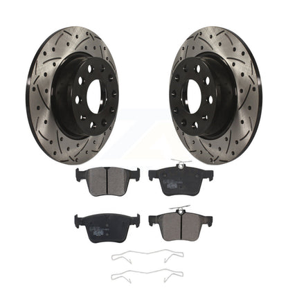 Kit de plaquettes en céramique pour Rotors de frein à fente de forage arrière, pour Volkswagen Taos Audi A3 Quattr