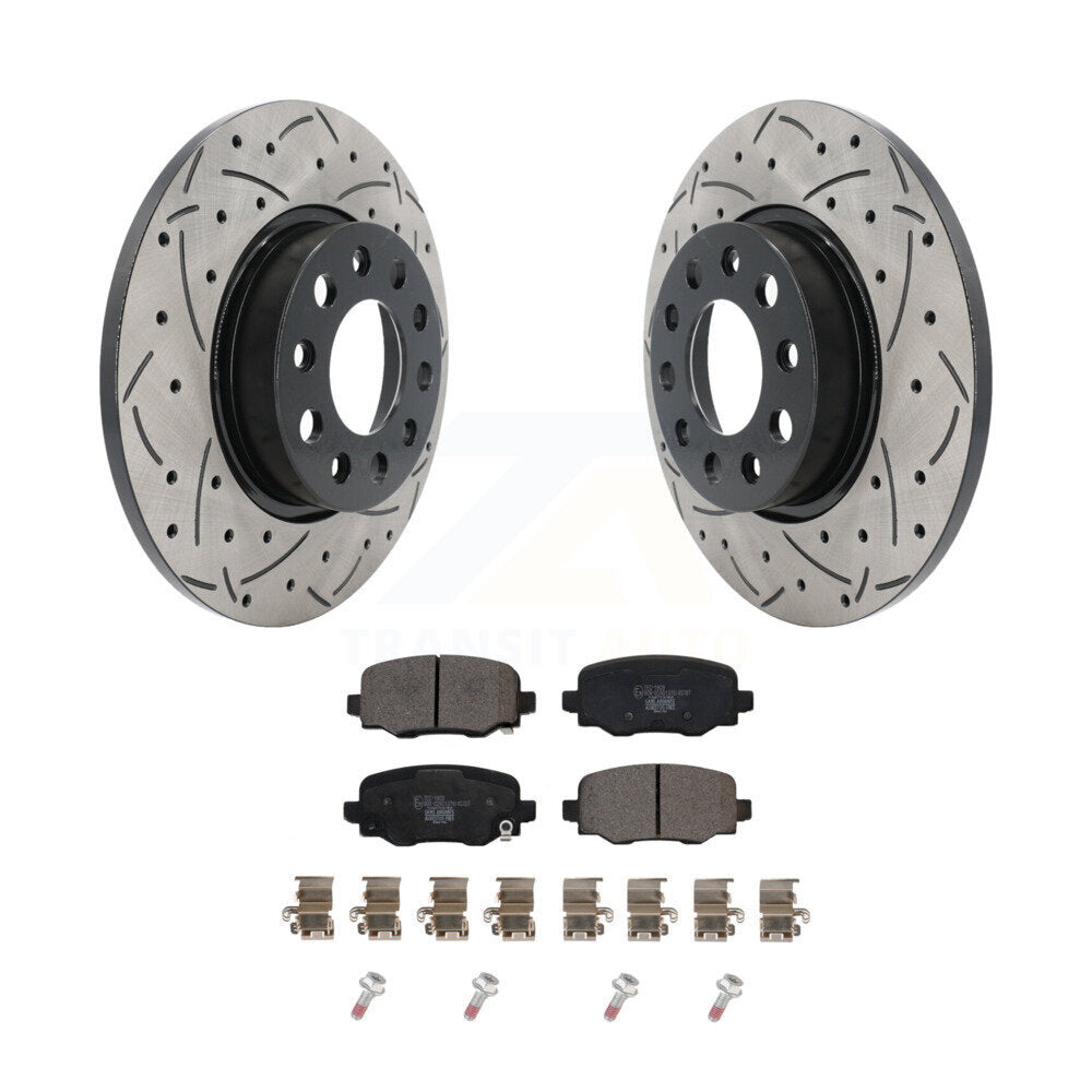 Rotor de frein à disque à fente arrière et Kit de plaquettes en céramique pour Jeep Renegade Fiat 500