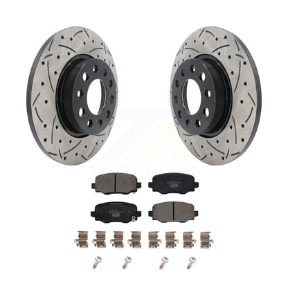 Rotor de frein à disque à fente arrière et Kit de plaquettes en céramique pour Jeep Renegade Fiat 500