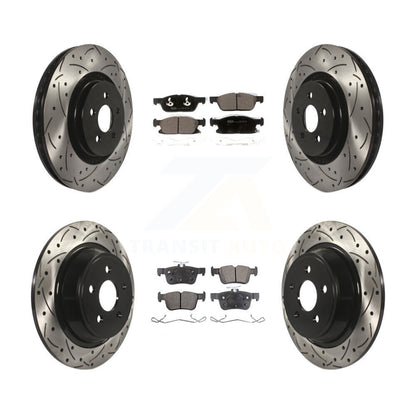Kit de plaquettes de frein en céramique, Rotors de frein à fente avant et arrière, pour Ford Fusion Lincoln MK