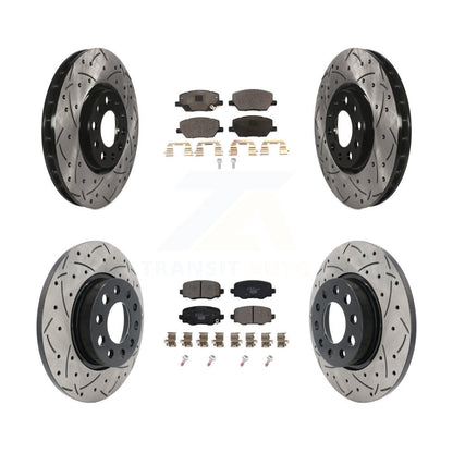 Kit de plaquettes de frein en céramique, Rotors de frein à fente avant et arrière, pour Jeep Renegade Fiat 500
