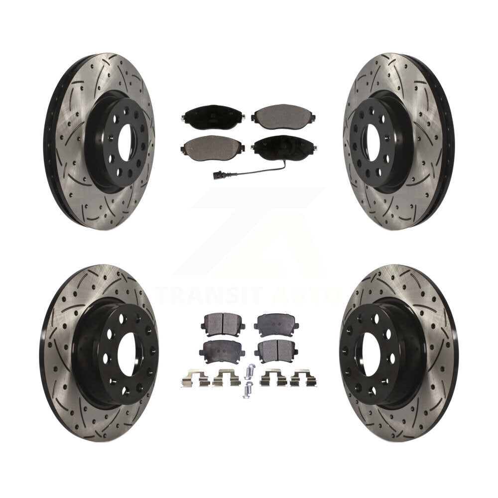 Kit de plaquettes en céramique pour Rotor de frein à disque, fente de perçage avant et arrière, pour Volkswagen GT