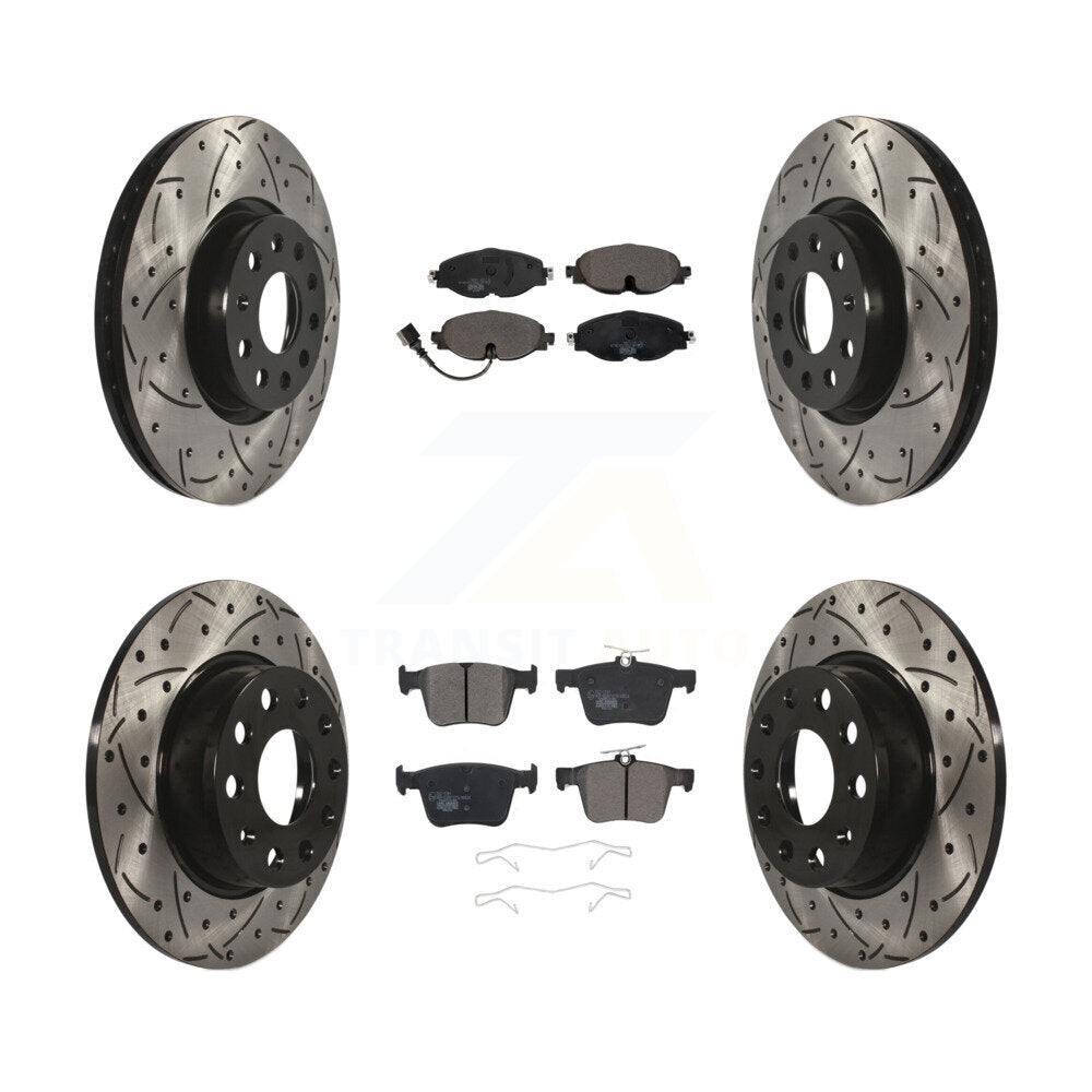 Kit de plaquettes en céramique pour Rotor de frein, fente de perçage avant et arrière, pour Volkswagen Taos Audi A3 T