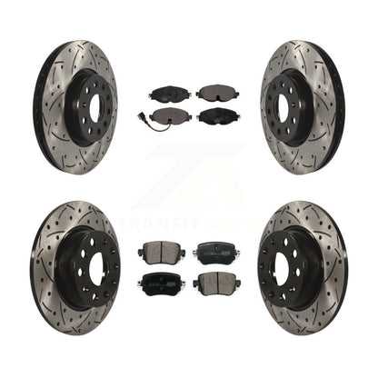 Kit de plaquettes en céramique pour Rotor de frein, fente de perçage avant et arrière, pour Volkswagen Golf SportWage