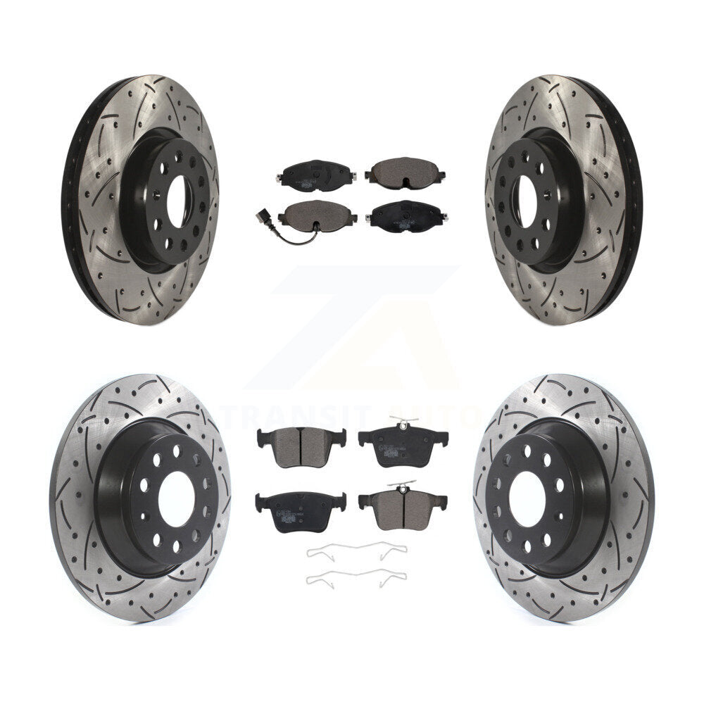 Kit de plaquettes en céramique pour Rotors de frein à disque, fente de perçage avant et arrière, pour Audi TT Quattr