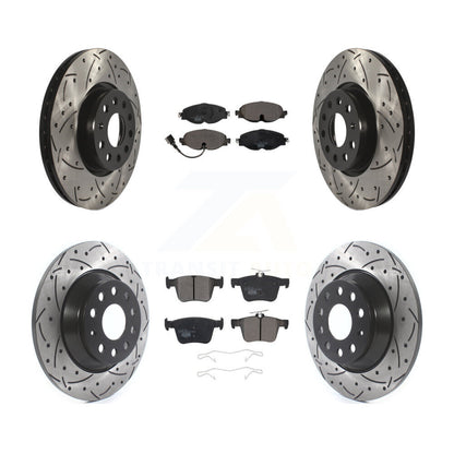 Kit de plaquettes en céramique pour Rotors de frein à disque, fente de perçage avant et arrière, pour Audi TT Quattr