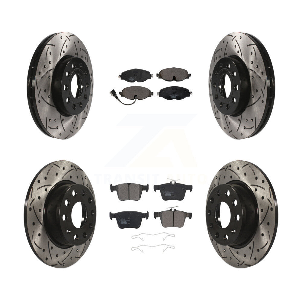 Kit de plaquettes de frein en céramique, Rotors de frein à fente avant et arrière, pour Volkswagen Taos Audi A
