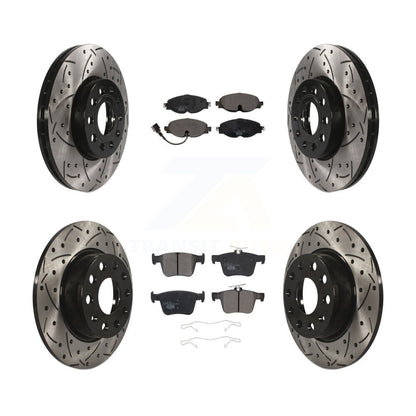 Kit de plaquettes de frein en céramique, Rotors de frein à fente avant et arrière, pour Volkswagen Taos Audi A