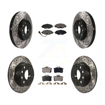 Kit de plaquettes en céramique pour Rotor de frein, fente de perçage avant et arrière, pour Volkswagen Golf SportWage