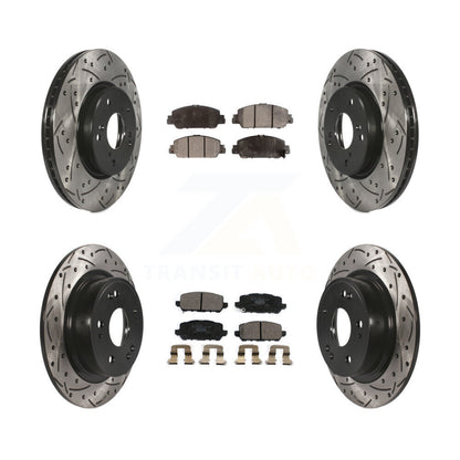 Kit de plaquettes en céramique pour Rotors de frein à disque, fente de perçage avant et arrière, pour Honda HR-2016 – 2022