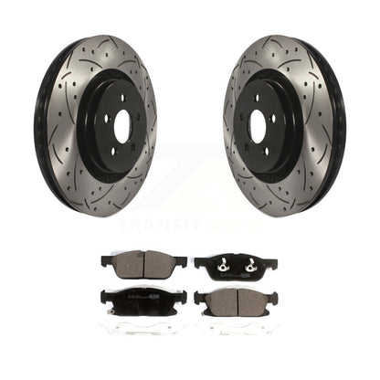 Kit de plaquettes de frein en céramique, Rotors de frein à disque à fente avant percée pour Ford Fusion Lincoln MK