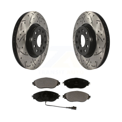 Kit de plaquettes en céramique pour Rotor de frein à fente avant percée, pour Volkswagen GTI Arteon Audi A