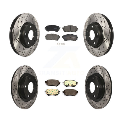 Kit de rotor de frein à disque et de plaquettes en céramique, fente avant et arrière percée, pour Mazda 2016 – 2018