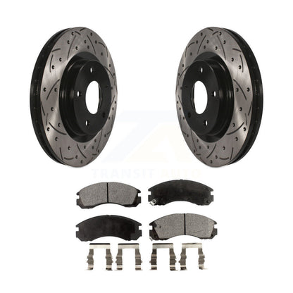 Kit de plaquettes en céramique pour Rotor de frein à disque, fente percée avec revêtement avant, pour Mitsubishi Lance
