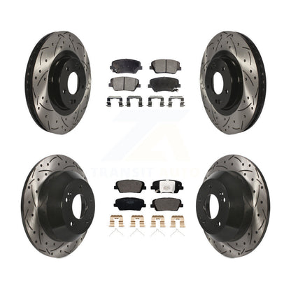 Kit de plaquettes en céramique pour rotors de frein à disque à fente avant et arrière, pour Kia Sorent