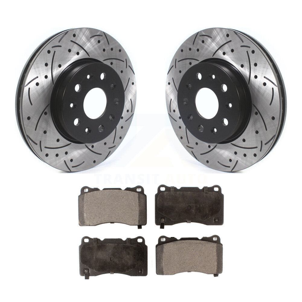 Kit de plaquettes en céramique pour Rotor de frein, fente avant percée, pour Chevrolet Camaro Cadillac CT
