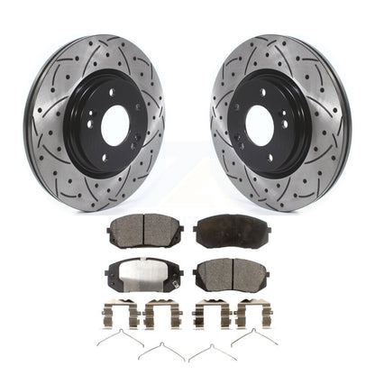 Kit de plaquettes en céramique pour Rotor de frein, fente de perçage avant, pour Hyundai Sonata Kona Electric E