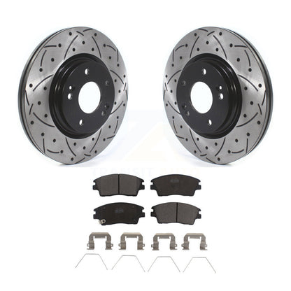 Kit de plaquettes en céramique pour Rotor de frein à disque, fente de perçage avant, pour Hyundai Elantra Tucson Ki