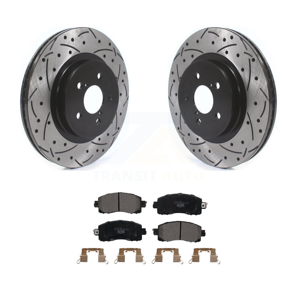 Kit de plaquettes en céramique pour Rotor de frein à disque, fente avant percée, pour Subaru Crosstrek Imprez