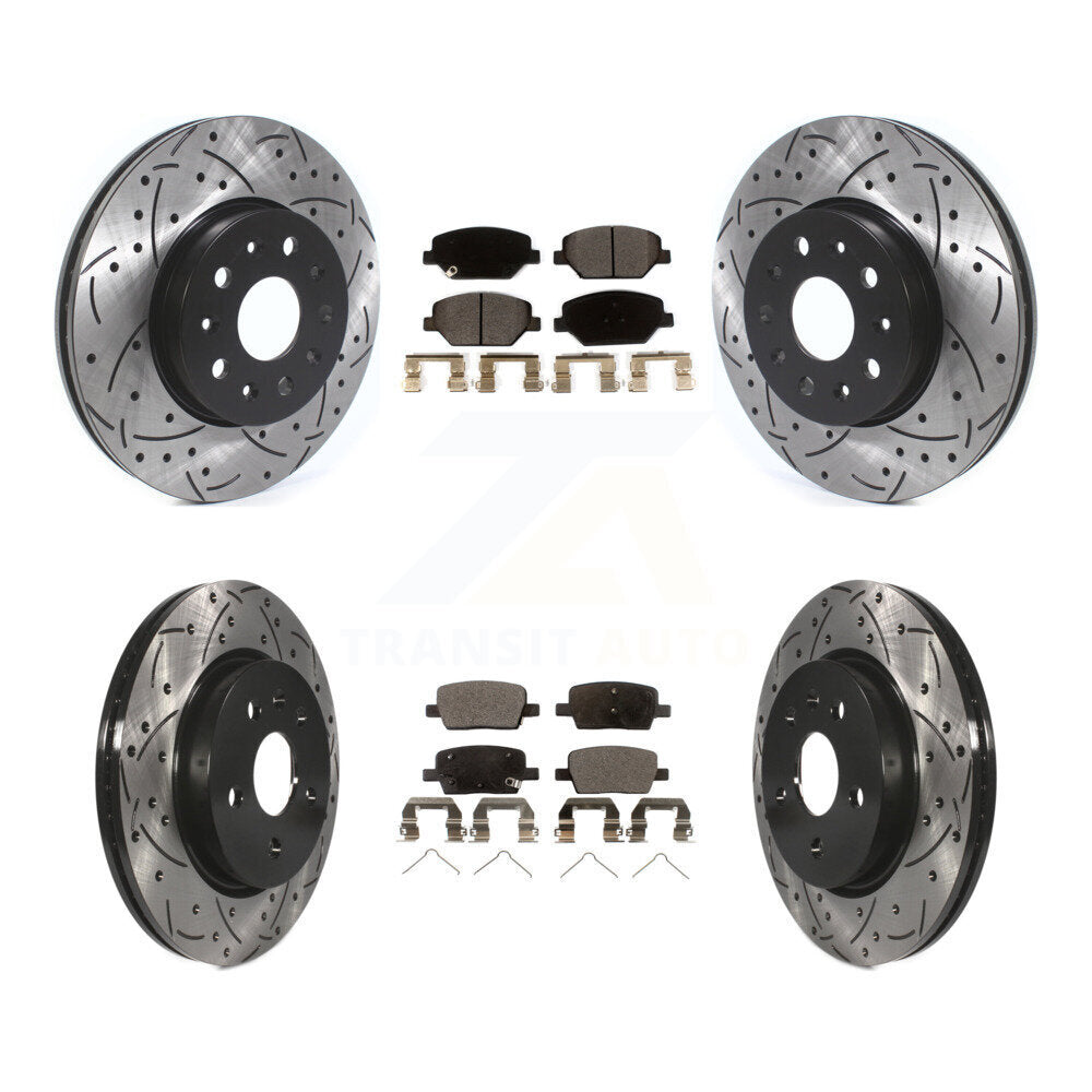 Kit de plaquettes en céramique pour Rotor de frein à disque, fente de perçage pour manteau avant et arrière, pour Chevrolet Camar