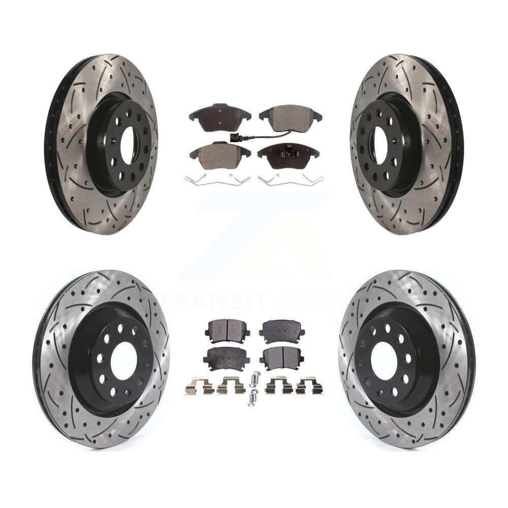 Kit de plaquettes en céramique pour Rotors de frein à disque, fente de perçage avant et arrière, pour Volkswagen Passat C