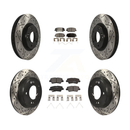 Kit de plaquettes en céramique pour Rotor de frein à disque, fente de perçage pour manteau avant et arrière, pour Hyundai Veloste