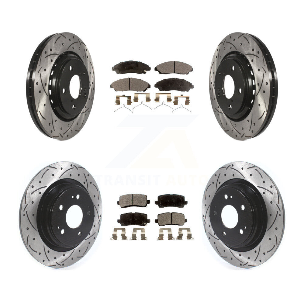 Kit de plaquettes en céramique pour Rotor de frein à disque fendu, revêtement avant et arrière, pour Acura MD