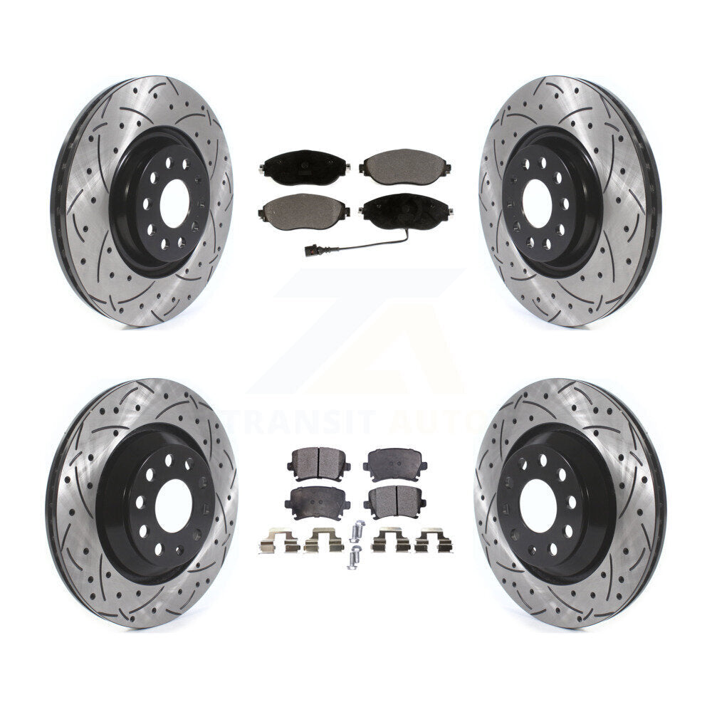 Kit de plaquettes en céramique pour Rotor de frein à disque, fente de perçage avant et arrière, pour Volkswagen GT