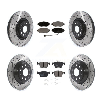 Kit de plaquettes de frein en céramique, Rotors de frein à fente avant et arrière, pour Volkswagen Tiguan Jett