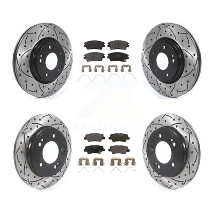 Kit de plaquettes en céramique pour Rotor de frein, fente de perçage avant et arrière, pour Hyundai Elantra 1.6 17-20