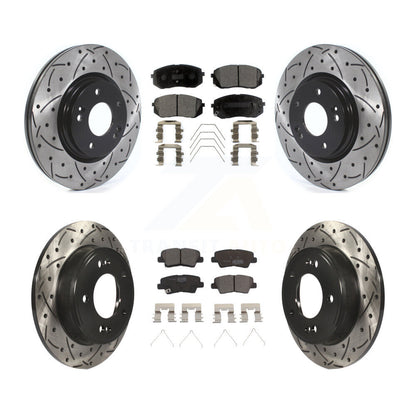 Kit de plaquettes en céramique pour Rotors de frein à disque, fente de perçage avant et arrière, pour Kia Forte5 2021 1.6