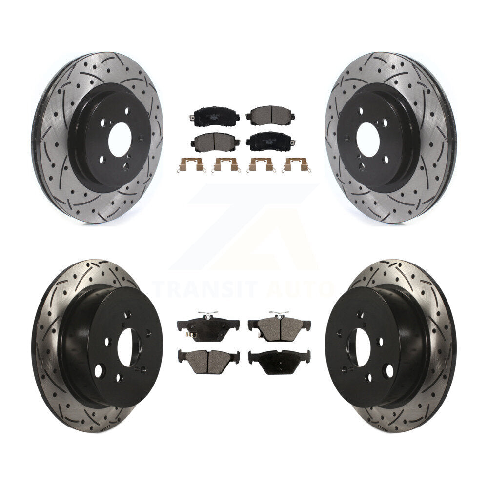 Kit de plaquettes en céramique pour Rotor de frein à disque, fente de perçage pour manteau avant et arrière, pour Subaru Crosstre