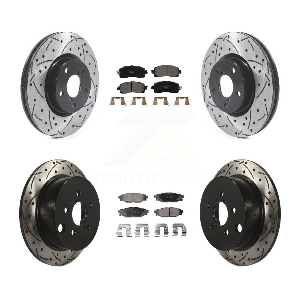 Kit de plaquettes en céramique pour Rotor de frein à disque, fente de perçage avant et arrière, pour Subaru Imprez