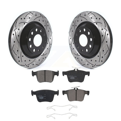 Kit de plaquettes en céramique pour Rotor de frein, fente de perçage arrière, pour Volkswagen Atlas Audi Q3 Cross