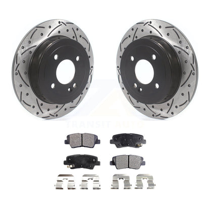 Kit de plaquettes en céramique pour Rotor de frein à disque, fente de perçage pour manteau arrière, pour Hyundai Accent Kia Ri