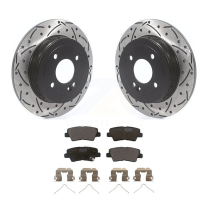 Kit de plaquettes en céramique pour Rotor de frein à disque, fente de perçage pour manteau arrière, pour Kia Rio Hyundai Accen