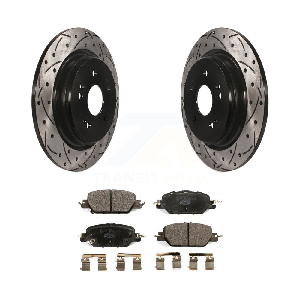 Kit de plaquettes en céramique pour Rotor de frein à disque, fente de perçage arrière, pour Honda CR-2017 – 2024