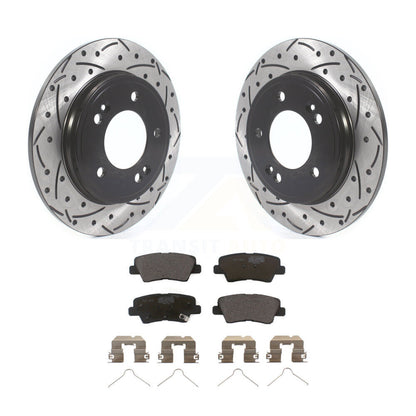 Kit de plaquettes en céramique pour Rotor de frein à fente arrière, pour Hyundai Elantra Ioniq Kia Nir