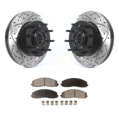Kit de plaquettes en céramique pour moyeu de Rotor de frein, fente de perçage avant, pour Ford F-350 Super Duty F-25