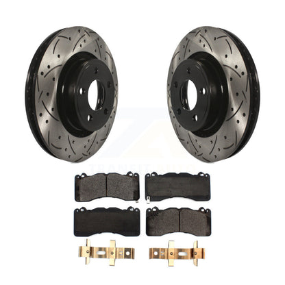 Kit de plaquettes en céramique pour Rotor de frein, fente de perçage avant, pour Ford Mustang avec frein Brembo